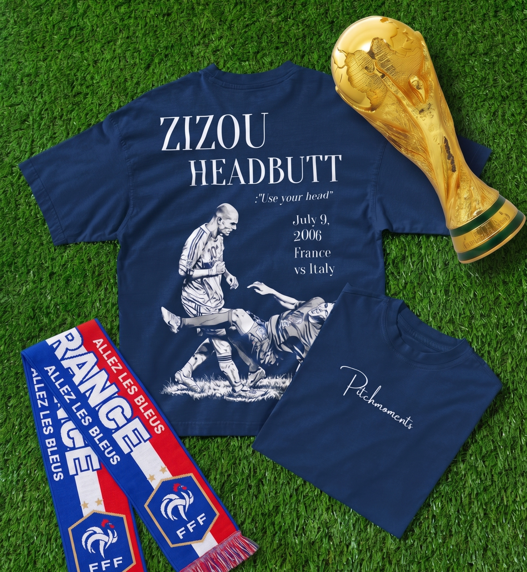 zizou headbutt over sized t shirt